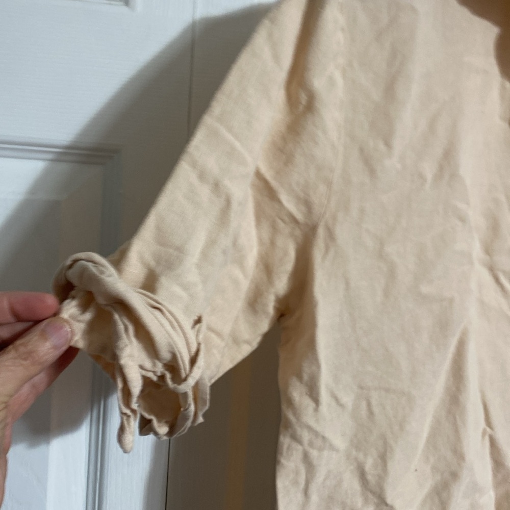 Zara Beige Button-Up Tunic - Picture 4 of 11